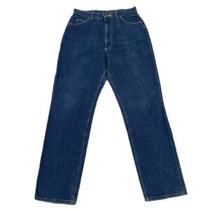 Vintage Lee Jeans Women’s Juniors Size 15M Dark Wash Denim Straight High Rise